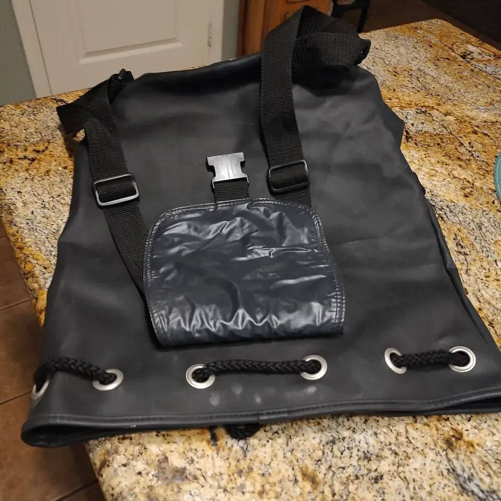 Hugo Boss Black Backpack Bag with Red Logo ID HUGO